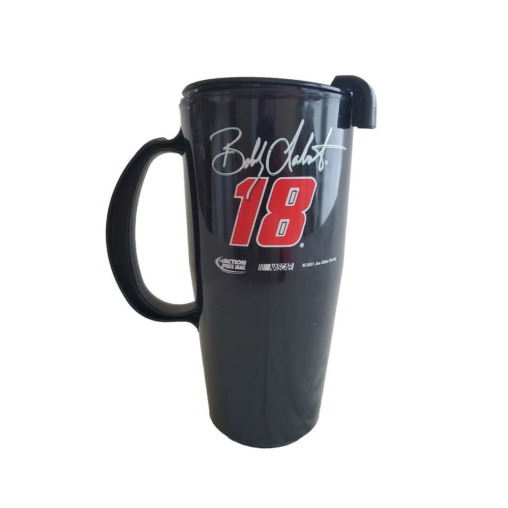 Vintage Bobby Labonte #18 NASCAR Interstate Batteries Travel‎ Mug (16 Ounces)